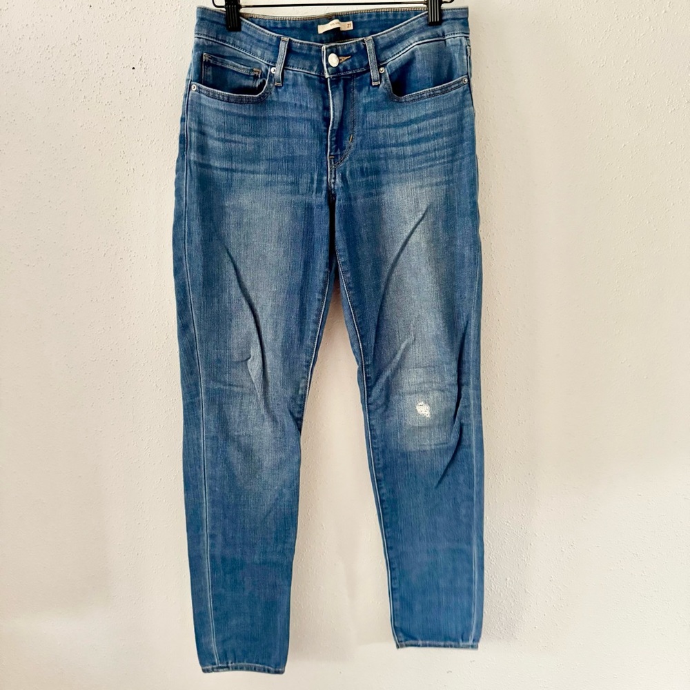 LEVI'S 711 Skinny Jeans Women's Size 27 Light-Medium Wash Mid-Rise Stretch Full